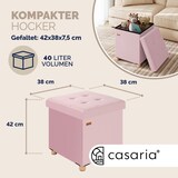 thumbnail of CASARIA® Sitzhocker mit Stauraum Samt Rosa