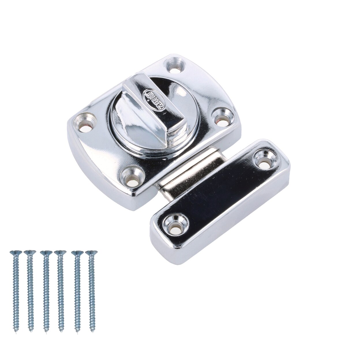 WC Toiletten Schloss 40mm Barrel Bolt Türriegel Chrom glänzend drehbar Schloss