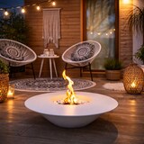 thumbnail of Lareira a bioetanol com braseiro de jardim redondo para exterior SANTORINI Branco d.60