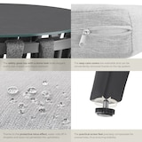 thumbnail of tectake Tuinset Lugano 3-delig Rope Design Aluminium Tafel Ø46cm 2 Stoelen Dikke Kussens Waterafstotend Buitenmeubel Set Antraciet