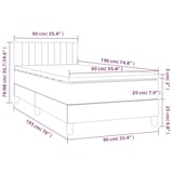 thumbnail of vidaXL Boxspringbett mit Matratze & LED Rosa 90x190 cm Samt