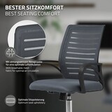 thumbnail of Ergonomischer Bürostuhl mit Armlehnen Netzgewebe Grau mit Rollen