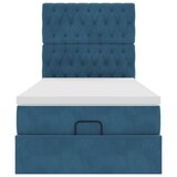 thumbnail of vidaXL Ottoman-Bett mit Matratzen Dunkelblau 80x200 cm Samt