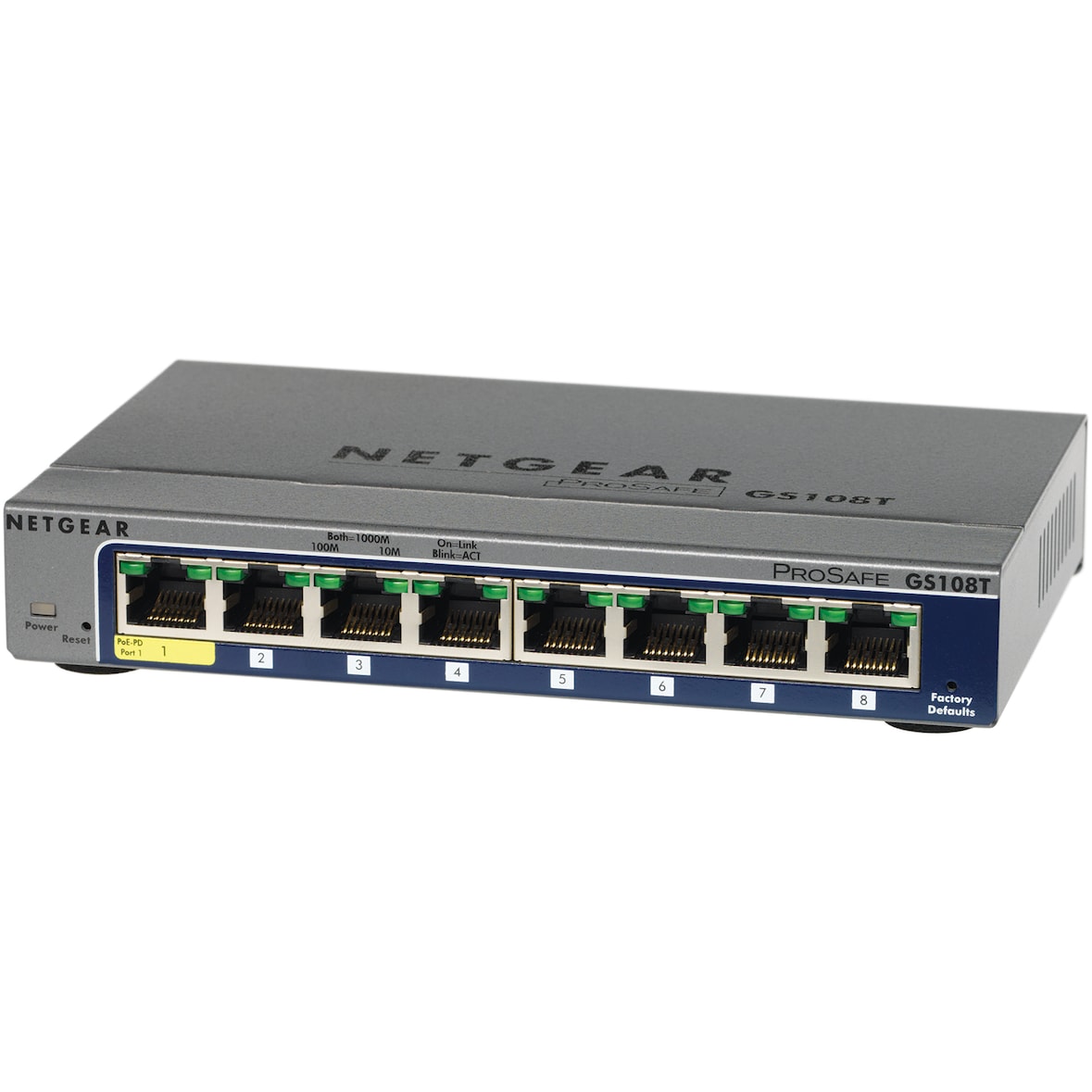 NETGEAR Switch Desktop Pro 8-port 10/100/1000 GS108T-300PES