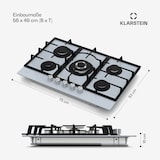thumbnail of Ignito 5 Zonen Gaskochfeld | 5 Brenner | elektr. Zündung | Wok | für Flüssig- oder Erdgas Weiß