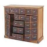 thumbnail of Apothekerscommode HWC-F33, ladekast, massief dennenhout vintage 90x100x35cm
