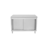 thumbnail of METRO Professional Mesa-armario de trabajo para restauración GSCB1120, acero inoxidable, 120 x 70 x 85 cm, con puerta corredera, plata