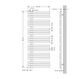thumbnail of ECD Germany Badheizkörper Iron EM 600x1600 mm Anthrazit | Elektrisch, 900W, Designheizkörper Paneelheizkörper