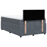 thumbnail of vidaXL Boxspringbett mit Matratze Dunkelgrau 120x190 cm Samt