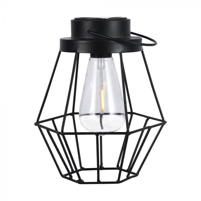 V-TAC VT-7995  Designer tuinlamp op zonne-energie - Zwart - 8 Lumen - 2700K