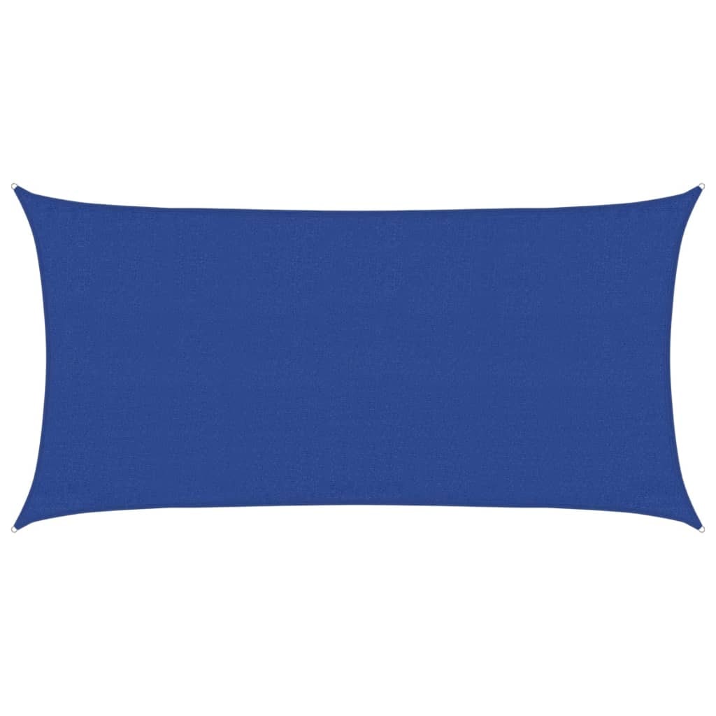 Toldo de vela rectangular HDPE azul 160 g/m² 3x6 m