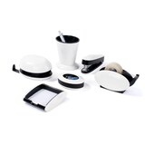 thumbnail of PAVO trendiges Schreibtischset 6-teilig Hochglanz schwarz/weiß