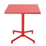 thumbnail of Quadratischer Bistro-Gartentisch mit roter Klappplatte
