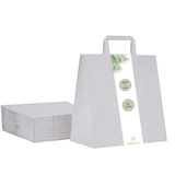 thumbnail of DeinPack Umweltschonende Papier Tragetaschen klein 25 x weiße Papiertragetasche 32 x 22 x 25 cm