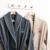 thumbnail of Benetton - Bademantel L/XL 100% Baumwolle 360GSM in Beige und Rot - Rainbow Be