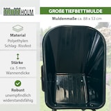 thumbnail of 2-Rad-Schubkarre 100 Liter 160 kg Tragkraft Kunststoffwanne PU Vollgummirad auf Stahlfelge Bauschubkarre