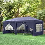 thumbnail of Outsunny carpa plegable 6x3x2,7 m cenador de jardín con 4 paneles 4 ventanas 2 puertas con cremallera 1 bolsa anti-UV y 12 orificios de drenaje