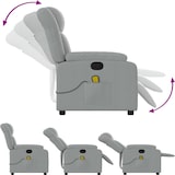 thumbnail of vidaXL Massage-Relaxsessel, hellgrauer Stoff