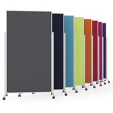 thumbnail of Magnetoplan Pinnwand Moderations- Präsentationswand VarioPin mobil -  Zweiarmfuß mit 4 Rollen - 100x180cm (BxH) - Rot