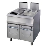 thumbnail of Premium friteuse - 2 x 22 L - unité double - profondeur 90 cm - avec robinet de vidange - gaz