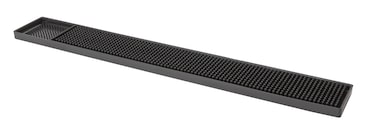 METRO Professional Tapete de borracha para balcão, plástico, 8 x 60 cm, preto