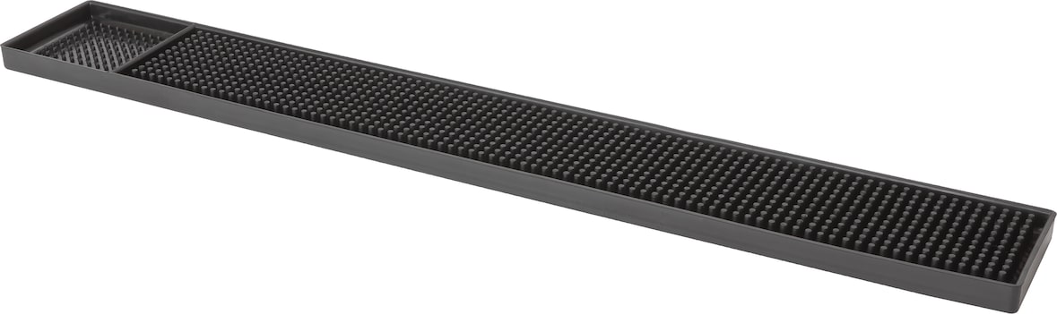 METRO Professional Tapete de borracha para balcão, plástico, 8 x 60 cm, preto