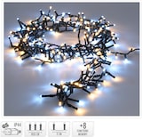 Lichterkette mit weißen und gelben LEDs.