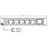 thumbnail of Bachmann CONI Modulträger 6-fach, 5x Steckdose, 1x CM (912.008)
