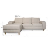 thumbnail of Nordic Sofa mit Chaiselong links gewendet grün.