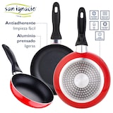 thumbnail of BERGNER - Set aus 3 Pfannen Ø16/20/24cm aus gepresstem Aluminium, geeignet für Induktion Navy Red Stempel-Kaffeemaschine aus Borosilikatglas