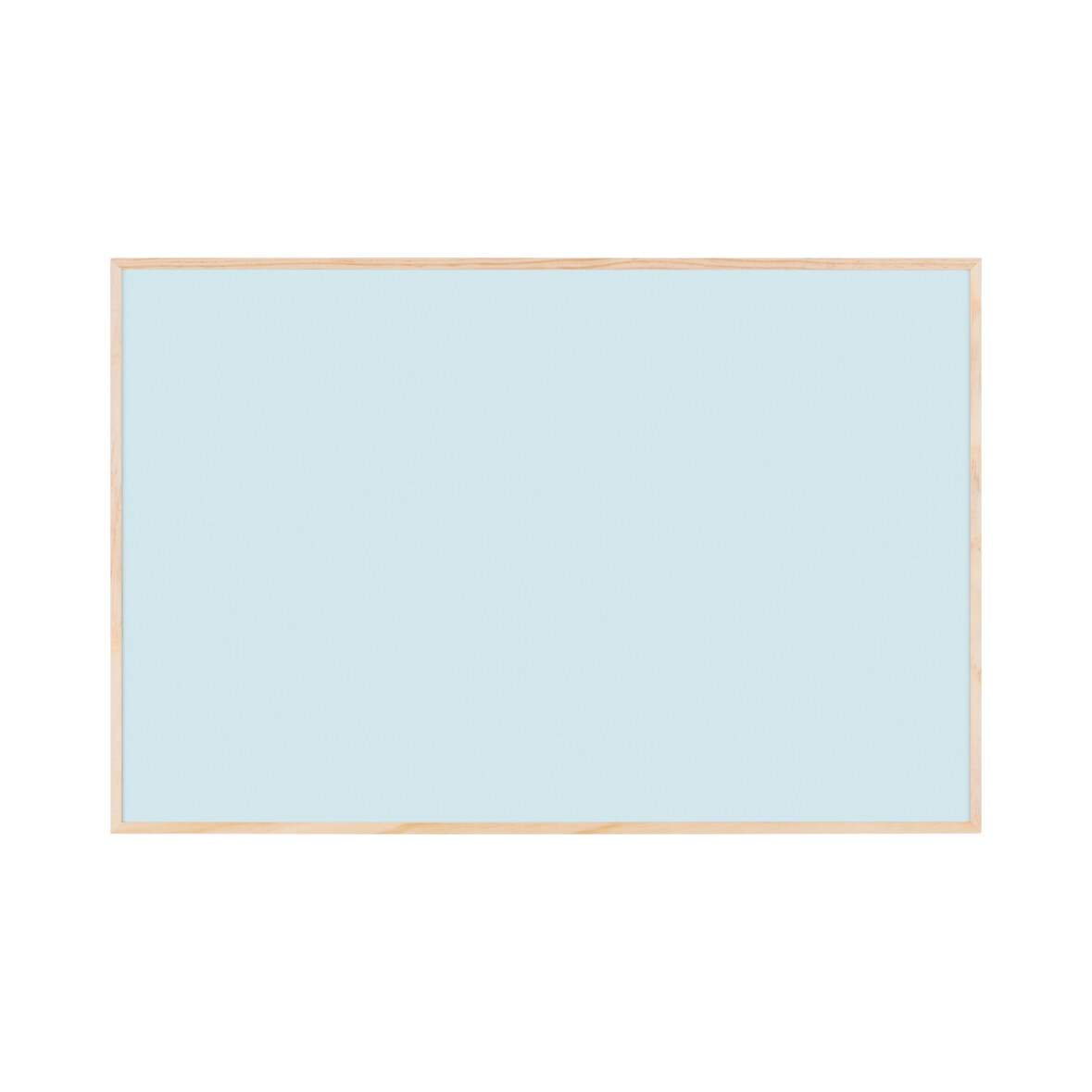 Bi-Office Pizarra Magnética Earth New Basic Sky, 58,5 x 38,5 cm, Superficie de Acero Lacado, Marco de Pino Natural