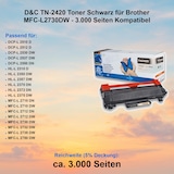 thumbnail of D&C TN-2420 Toner Schwarz für Brother MFC-L2730DW - 3.000 Seiten Kompatibel