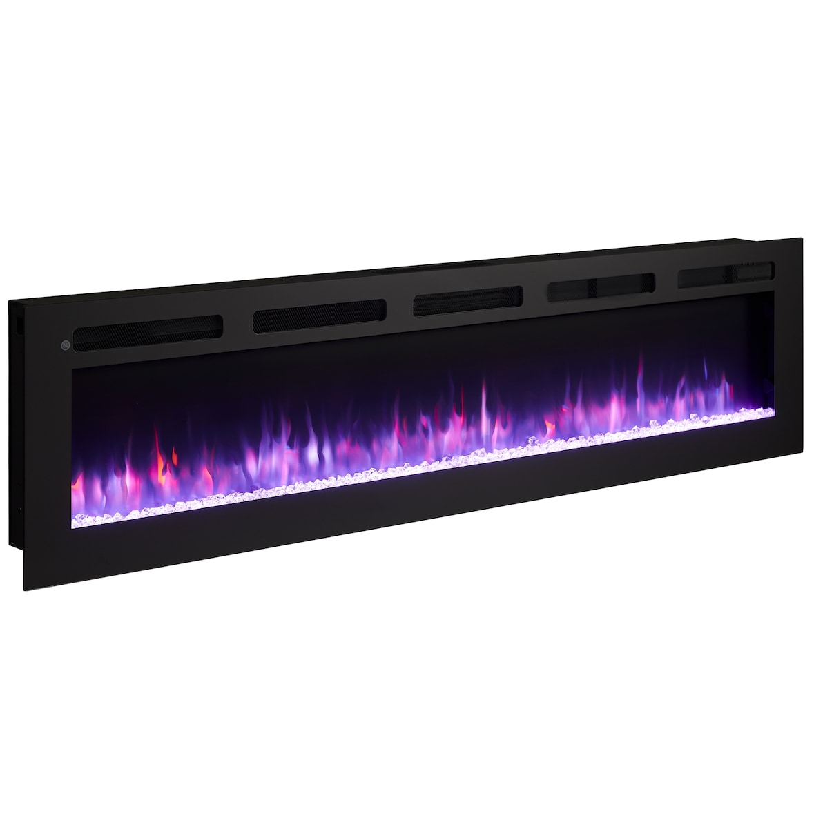 BALDERIA Leif 70 chimenea eléctrica 3 en 1 para suelo, pared o empotrar, efecto llama LED, calefacción