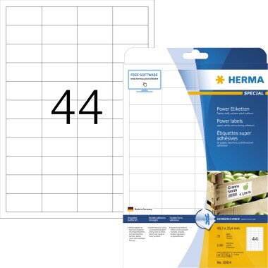 HERMA Etikett stark haftend 10914 48,3x25,4mm weiß 1.100 St./Pack.
