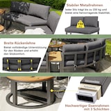thumbnail of Merax Modulares Gartenmöbel-Set für 4-6 Personen, Loungesessel-Set, 4x Doppelsofa mit Polstern & Kissen, 3x kleine Couchtische, rundes Sofa, Grau