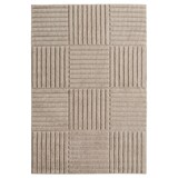 thumbnail of Carpetsale24 Wohnzimmer Teppich 160x230 cm Beige Hochflor Skandi Boho Karo Design Hoch-Tief Effekt Weicher Flauschig Pflegeleicht für couchtisch