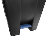 thumbnail of METRO Professional Poubelle à pédale, 51 x 42.5 x 87.5 cm, 120 L, avec roulettes, noire