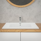thumbnail of ECD Germany Einbauwaschbecken Keramik Weiß 710 × 465 × 175 mm, mit Überlauf, inkl. Ablaufgarnitur – großes Design-Waschbecken