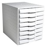 thumbnail of Exacompta 226040D 1x THE SYSTEM ladenbox met 8 gesloten laden voor A4+ documenten, grijs