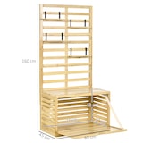 thumbnail of Outsunny - Aufbewahrungsbox - 80Lx45Wx160Hcm - Naturholz