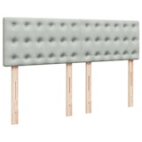 thumbnail of vidaXL Boxspringbett mit Matratze Hellgrau 140x200 cm Samt