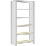thumbnail of PROREGAL Aktenregal FALKE Stecksystem mit Seitenwand | Grundregal | HxBxT 207x128x30cm | 6 Spanplatten-Fachboden | Fachlast 250kg | Beidseitig nutzbar