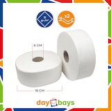 thumbnail of DayBays 360 Rollen Jumbo Toilettenpapier Mini 2-lagig 393 Blatt Zellstoff Extra Weich Weiß