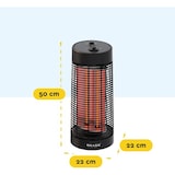 thumbnail of BRASQ Terrasverwarmer Elektrisch staand - Tafelmodel - 1200W - 2 standen – Zwenkfunctie - Heater – Spatwaterdicht - Verwarming Voor Binnen/ Buiten