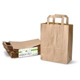 thumbnail of greenbox - Tragetaschen aus Recyclingpapier M, 22 x 10 x 28 cm, braun                              , 250 St.