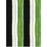thumbnail of Flauschvorhang 160x220 cm Unistreifen schwarz - grün - weiß
