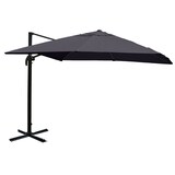 thumbnail of Gastronomie-Ampelschirm HWC-A96, Sonnenschirm, 3x3m (Ø4,24m) Polyester/Alu 23kg ~ anthrazit ohne Ständer