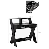 thumbnail of COSTWAY Scrivania per computer con cassetto, scrivania con supporto per monitor, tavolo da lavoro in legno a forma di X per spazi ridotti