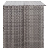 thumbnail of Helloshop26 - Caja de almacenamiento de jardín gris 150 x 100 x 100 cm resina tejida 02_0013085