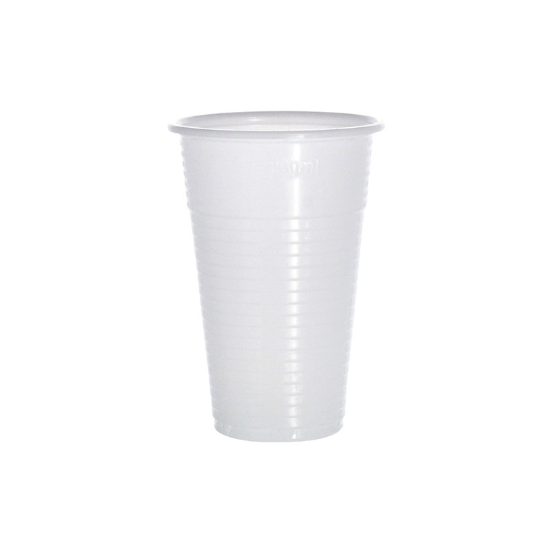 DayBays 50 Stk. Trinkbecher 300ml Ø8cm Plastikbecher 0,3L weiß PP